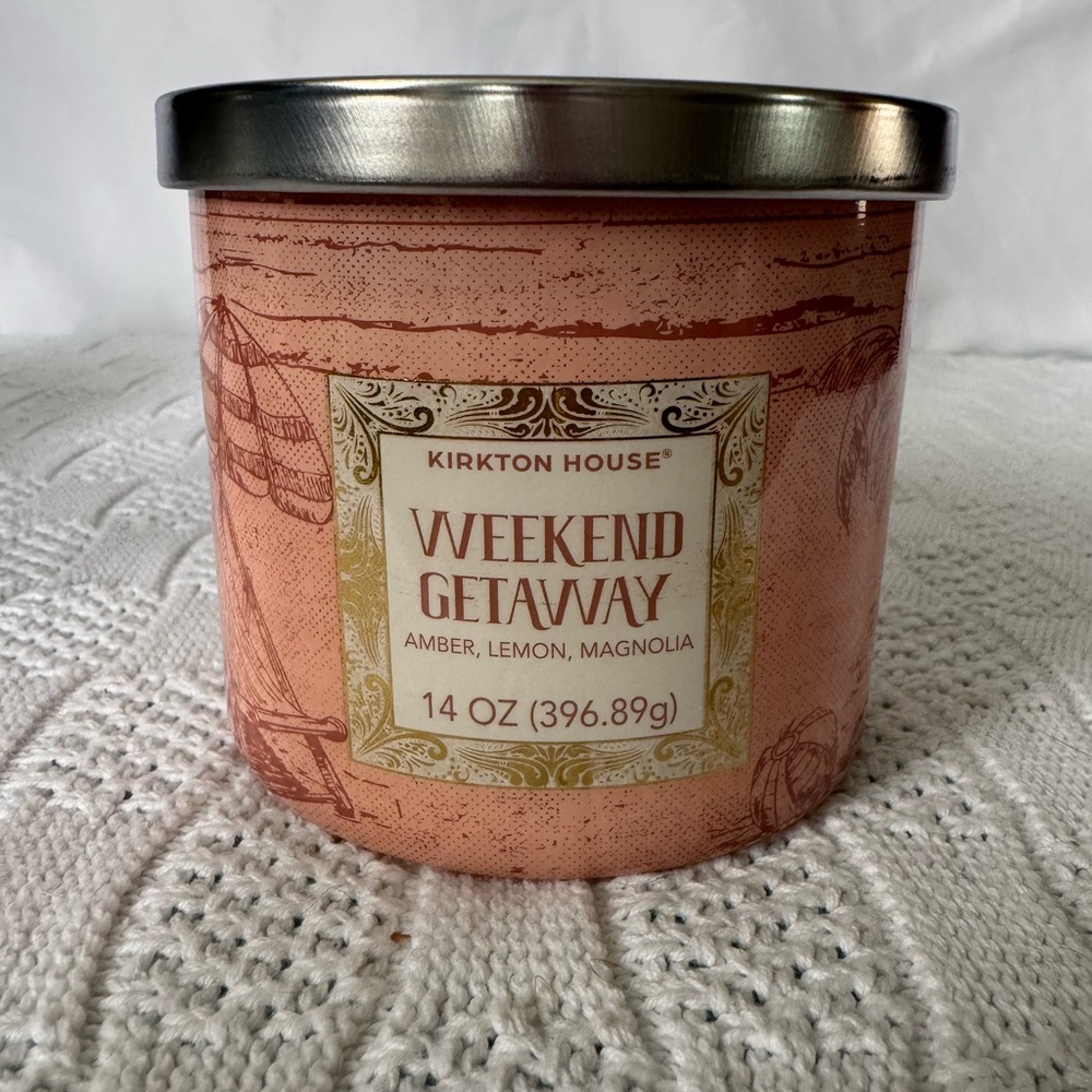 Kirkton House Weekend Getaway Amber Lemon Magnolia Scented 3-wick Spa Candle